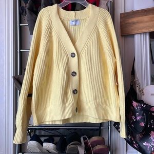 Yellow sweater Cardigan